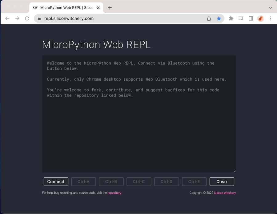 Animation of the S1 Web REPL connecting